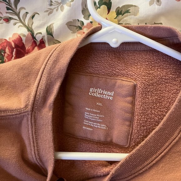 Girlfriend Collective 50/50 Birch Sweatshirt Crewneck Pullover Lounge sporty - Picture 6 of 14